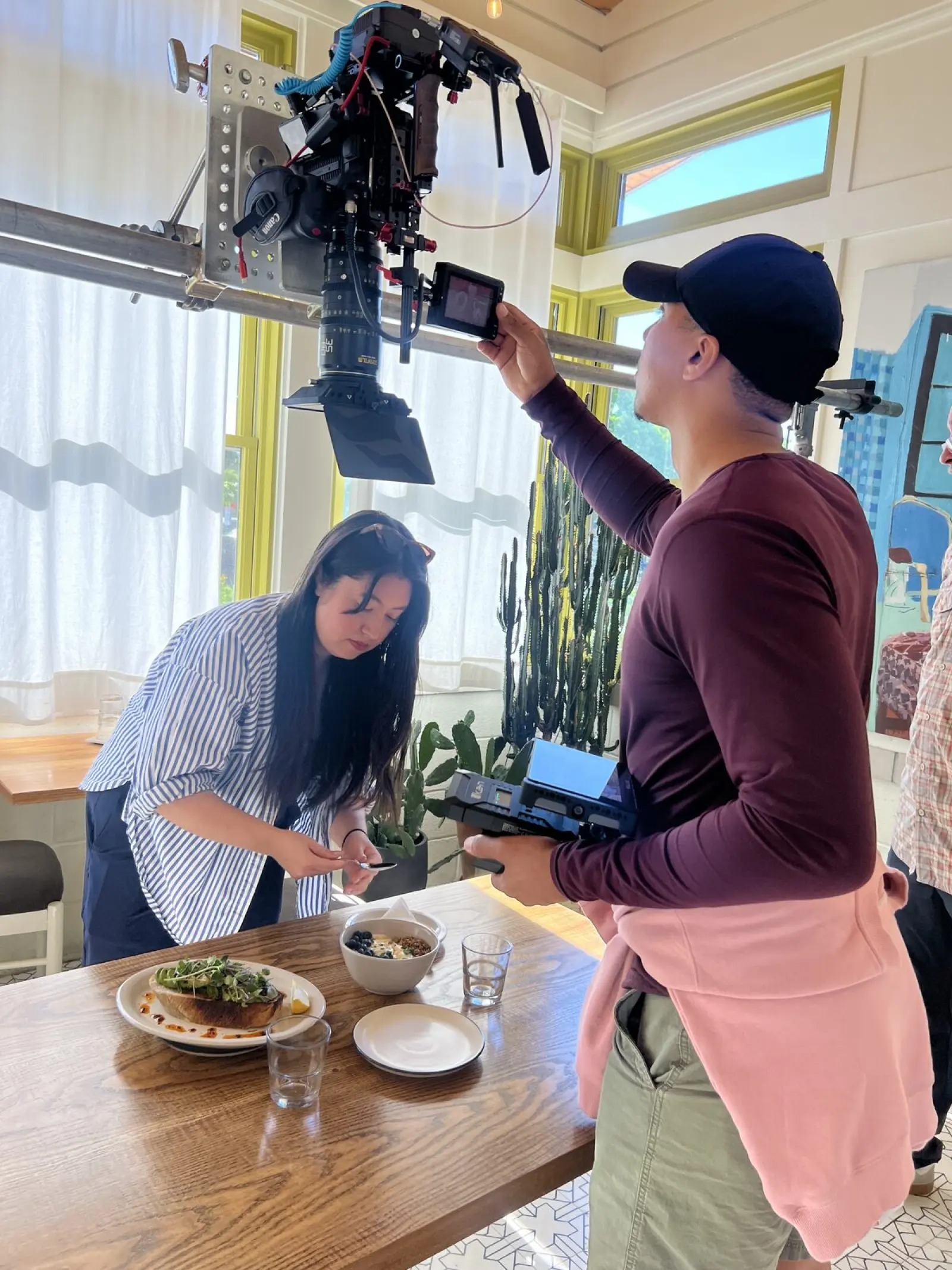 The Outright team on a food shoot